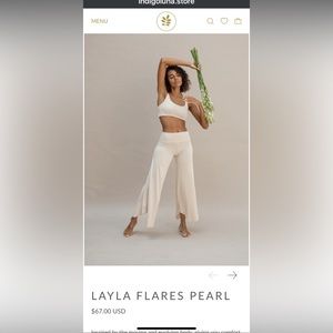 Indigo Luna Flare pants Size Medium Pearl